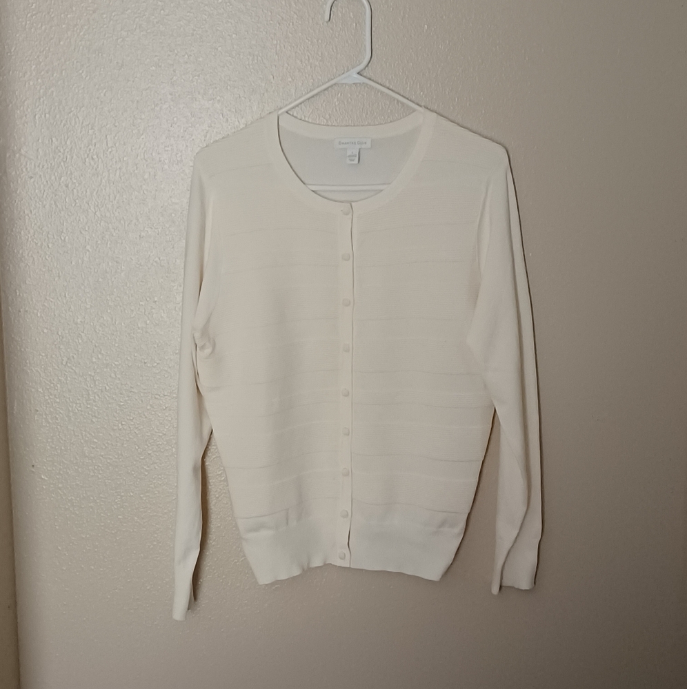 Charte Club Knit Cardigan Blouse by Charter Club, Large